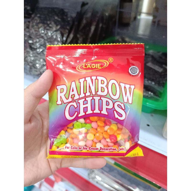 

[ 45 GRAM ] Rainbow Chip Half Round La'gie Lagie 45 Gram