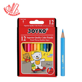 

TBMO Joyko Pensil Warna 12Warna CP-S12 Mini Short Color Pencils Hexagonal Grip