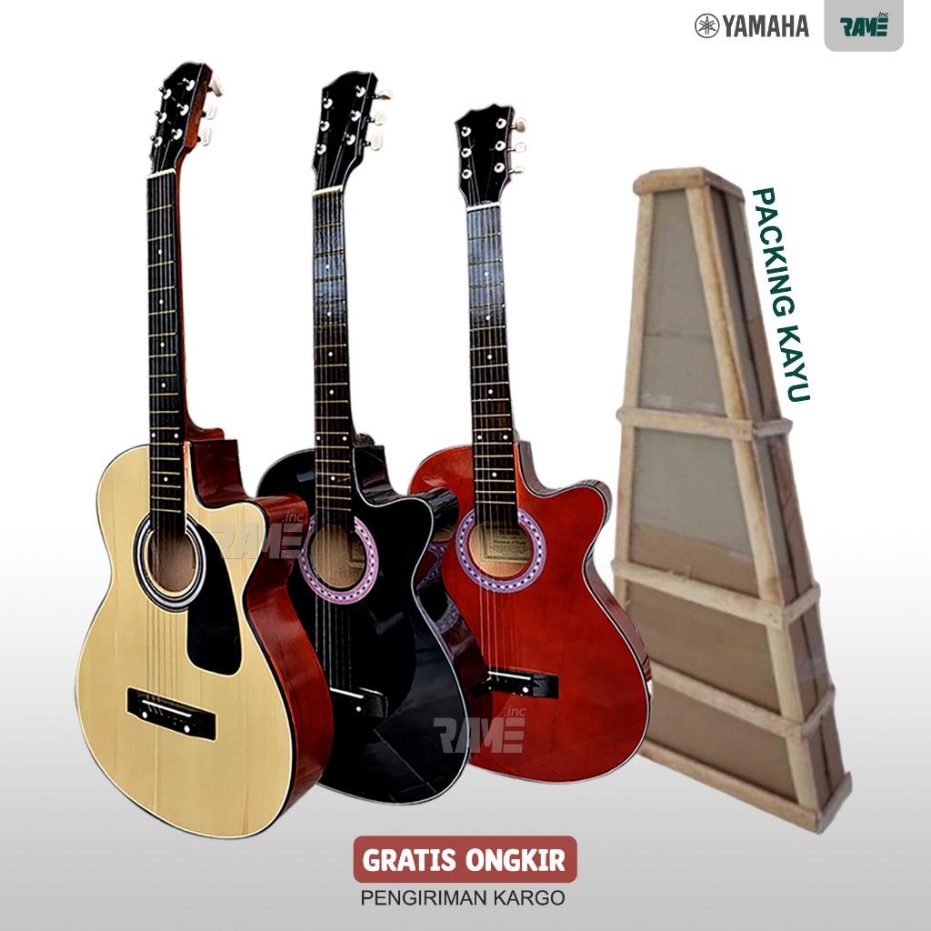 [cod] Gitar Akustik Yamaha Murah pemula Custome Gitar senar string ceper Berkualitas