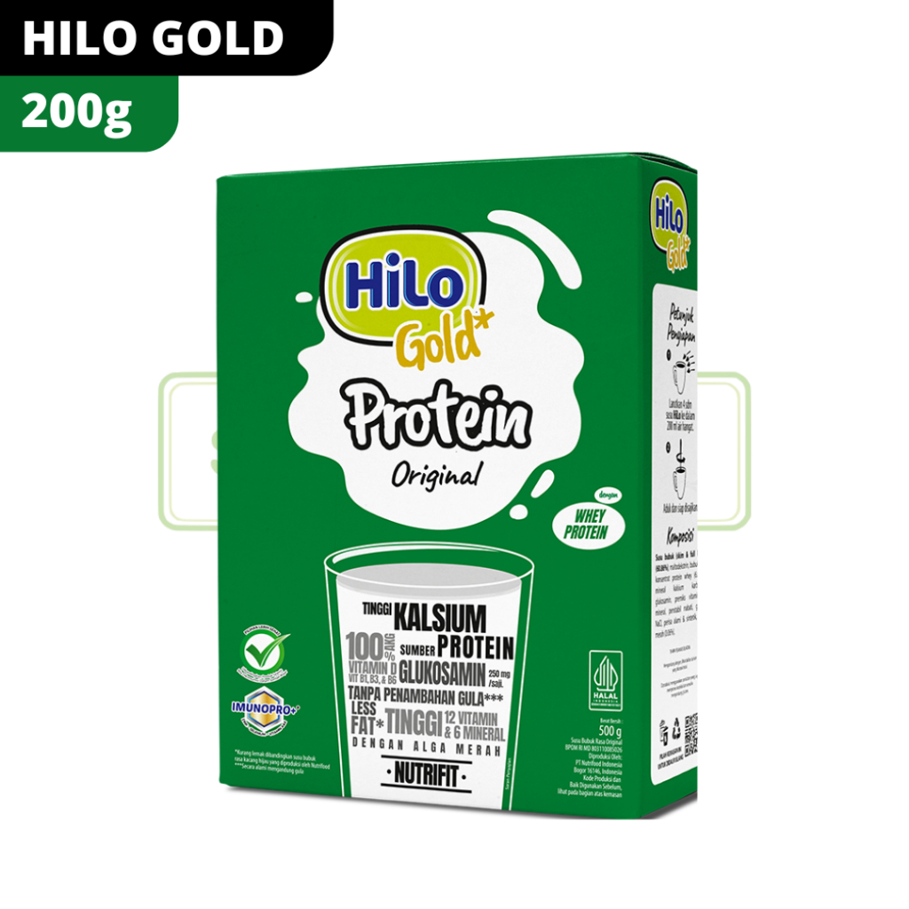 

HiLo Gold Plain (Original) 200g - Susu Tinggi Kalsium Lebih Rendah Lemak