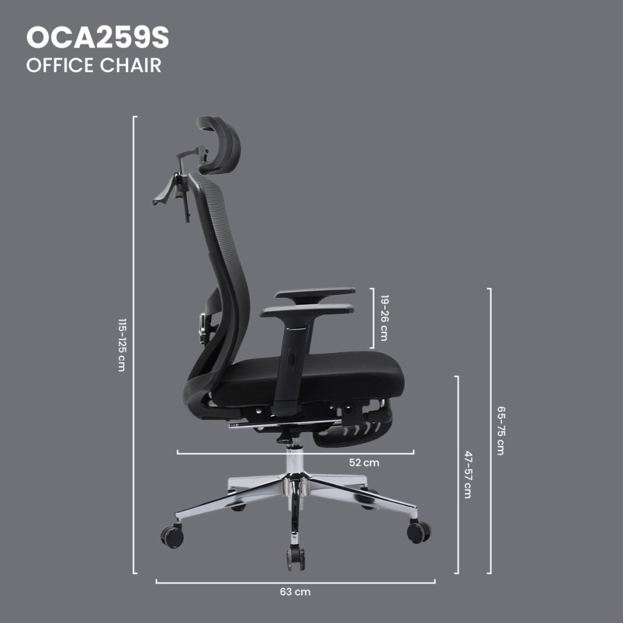 Kursi Office Chair Fantech OCA-259s / Kursi Kerja Kantor OCA259s