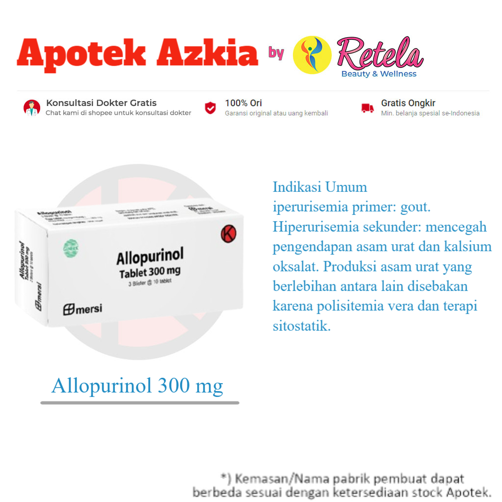 Allopurinol 300 mg 10 Tablet