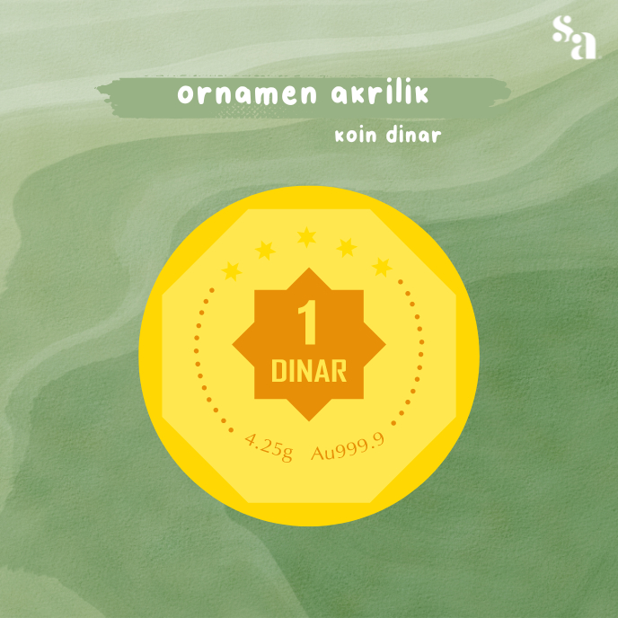REPLIKA UANG KOIN DINAR/DIRHAM AKRILIK EMAS SILVER MAHAR PERNIKAHAN