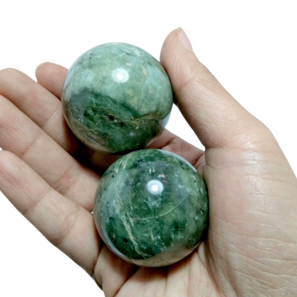 NATURAL Batu Refleksi Giok - Batu Kesehatan - Java Jade - Batu Giok