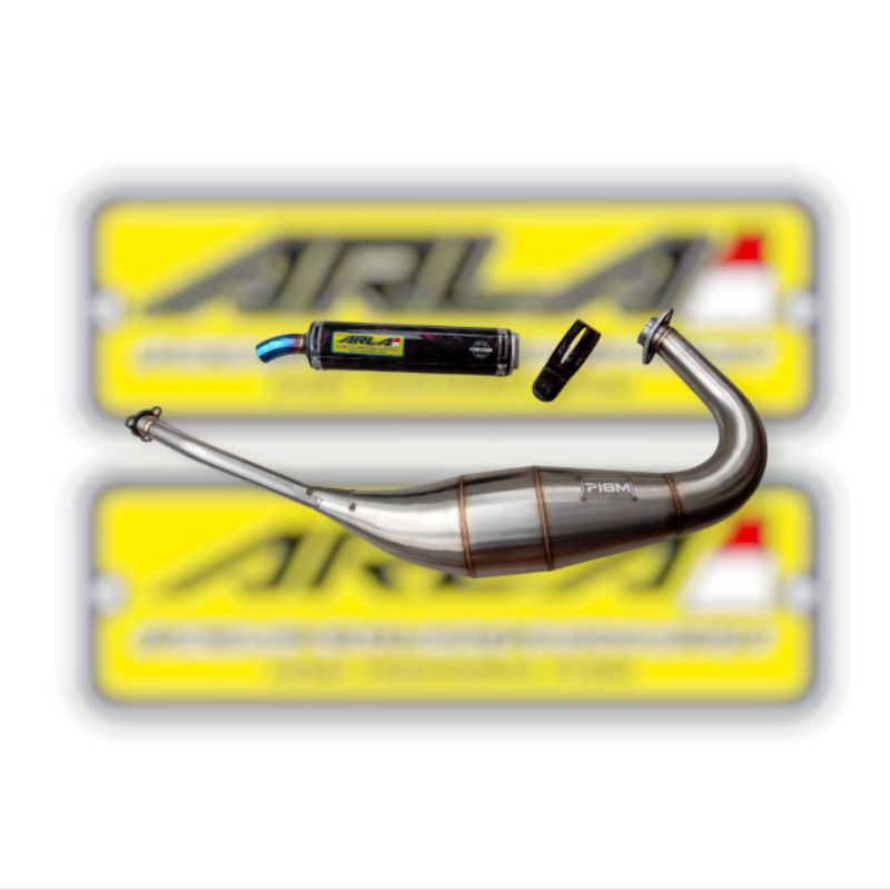 Knalpot Ninja 2Tak Full Stainless,selencer karbon KEVLAR, Original Arla Racing Exhaust