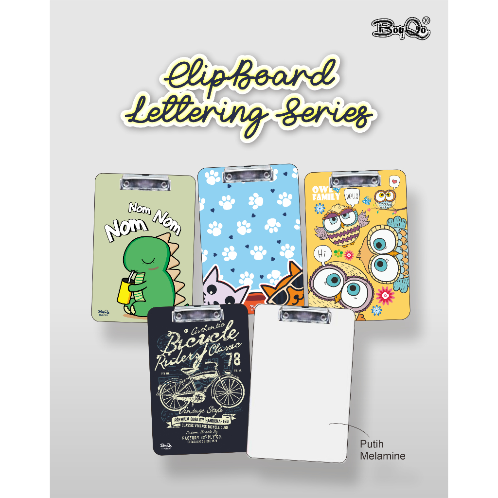 

BoyQo Papan Ujian F4 Aneka Motif Dengan Klip | Clip Board