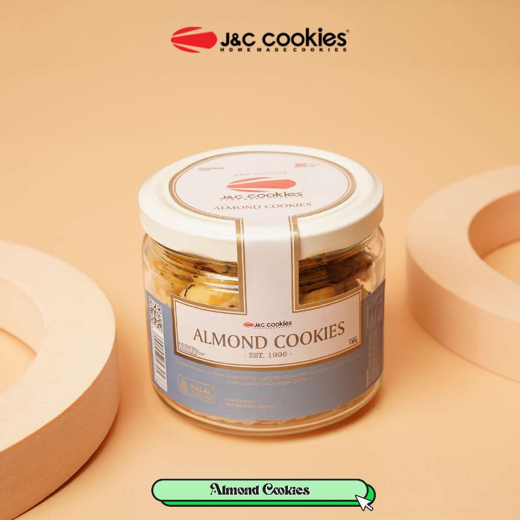 

J&C Cookies Toples kaca Almond Cookies
