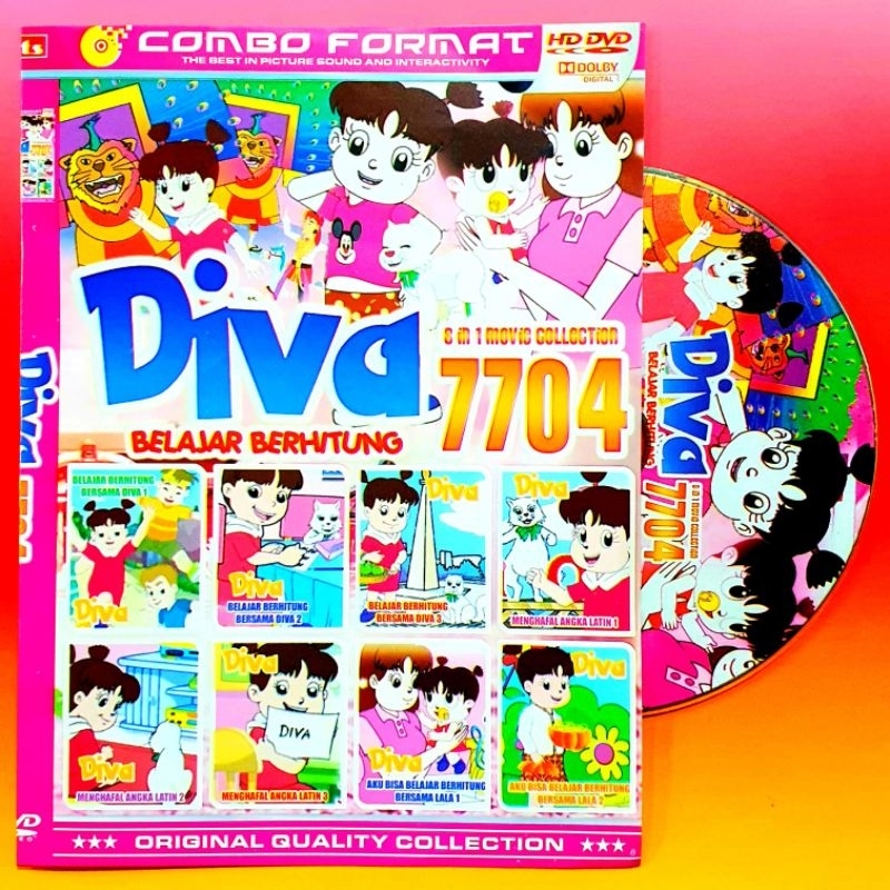 KASET V.C.D VIDEO ANAK BELAJAR MEMBACA HURUF LATIN - KASET VIDEO DISC ANIMASI ANAK DIVA - KASET VIDE