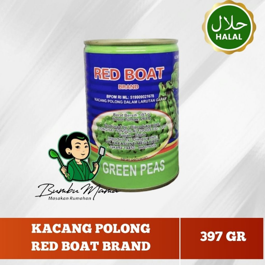

Kacang Polong Dalam Larutan / Red Boat Green Peas 397gr