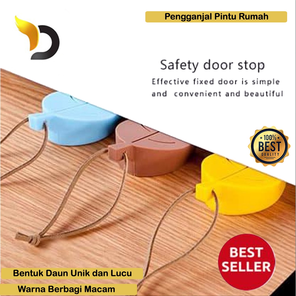 Penahan Pintu Karakter Daun Penahan Bawah Pintu Door Stopper Pengaman Pintu Bentuk Daun Ganjalan Pin