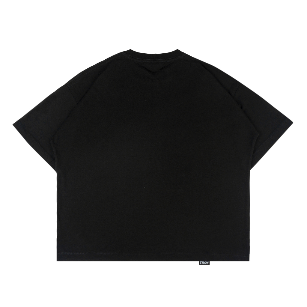 Troy Company Boxy Oversize Tshirt Black Human Hope - Kaos Boxy Oversize Hitam Lengan Pendek MBD 2519