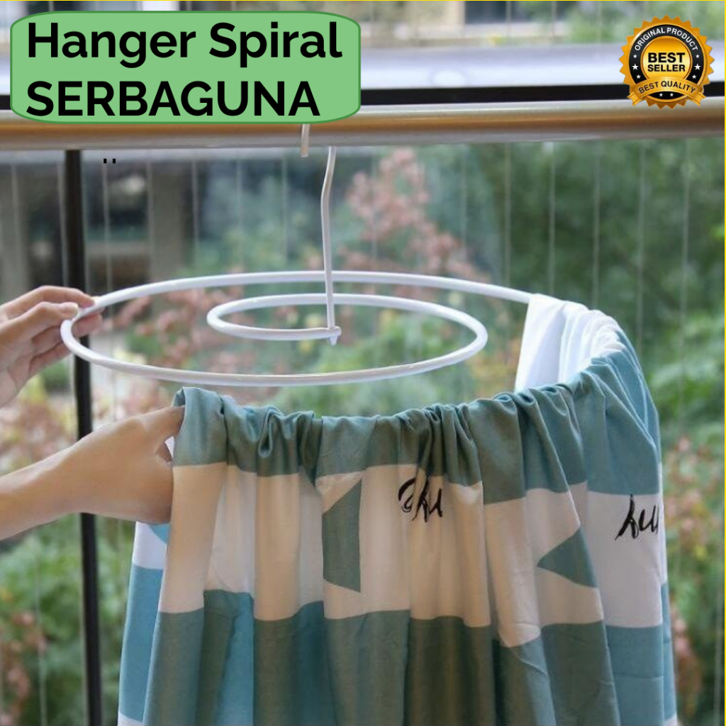 

HS1 - 100 Hanger Spiral Gantungan Jemuran Sprei Handuk Selimut Multifungsi Jemuran Spiral Hanger Spiral Hanger Selimut Bulat / Gantungan Jemuran Sprei / Handuk Selimut Multifungsi TERLARIS