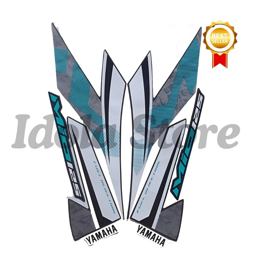 Stiker Striping Mio M3 2018 Hitam Tosca List Stiker Standar Mio M3 2018 Striping Standar Mio M3 2018
