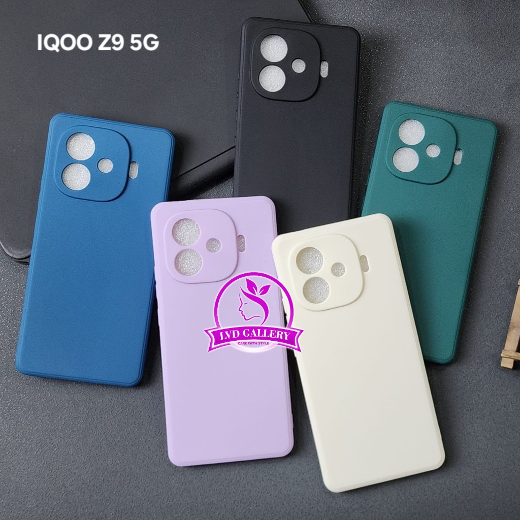Iqoo Z9 5G Iqoo Z7 Iqoo Z7X liquid Silicone / Macaron Square Color Case Iqoo Z9 5G Iqoo Z7 Iqoo Z7X