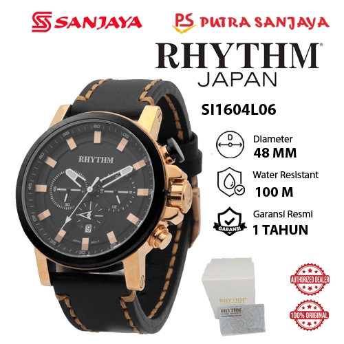Jam Tangan RHYTHM SI1604L06 Original Garansi Resmi 1  tahun Leather Strap