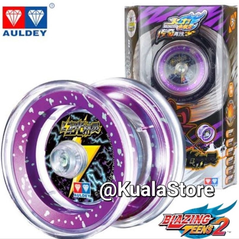 KODE J74C MAINAN YOYO AULDEY ORIGINAL BLAZING TEENS ELECTRIC WIZARD PROFESIONAL Flame Tiger Demon Yo