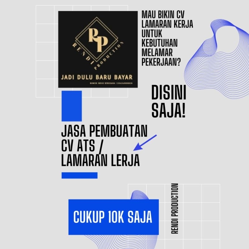 Jasa Pembuatan, Edit CV ATS Lamaran Kerja (PDF)