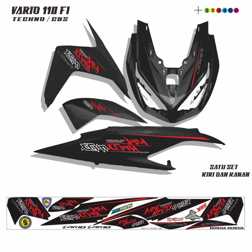STIKER LIST VARIO STRIPING MOTOR VARIO 110 TECHNO STIKER VARIO TECHNO VARIASI