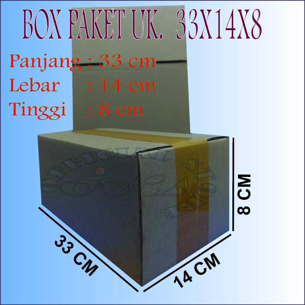 

Kardus packing uk. 33x14x8 Box packaging paket online murah
