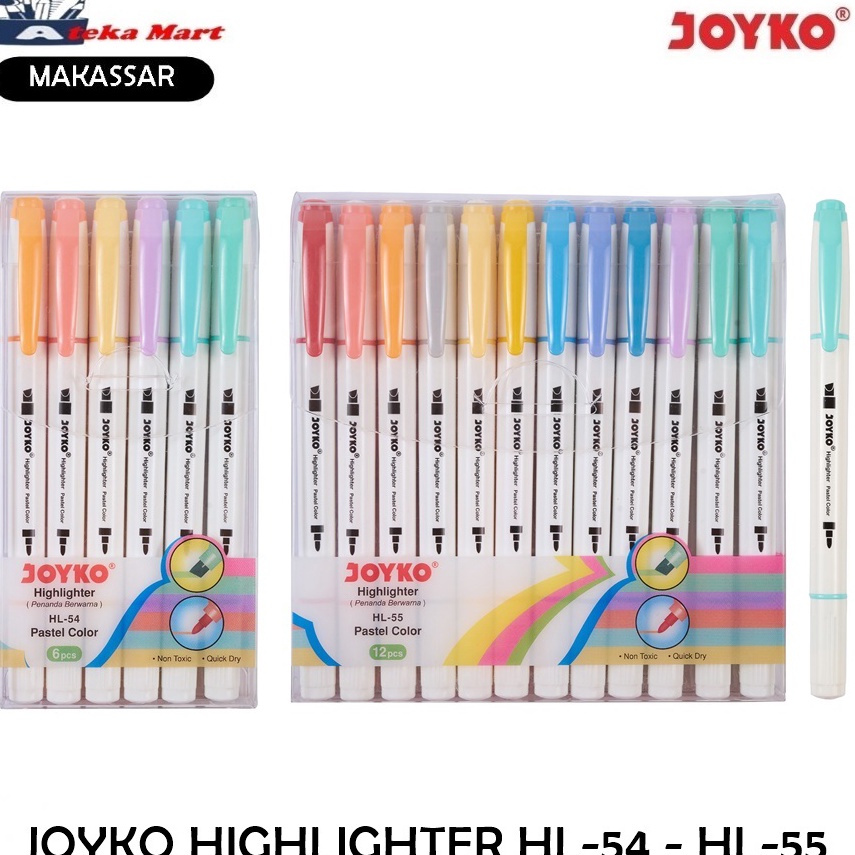

KODE B55X SET JOYKO HIGHLIGHTER HL54 HL55 PENANDA TEXT
