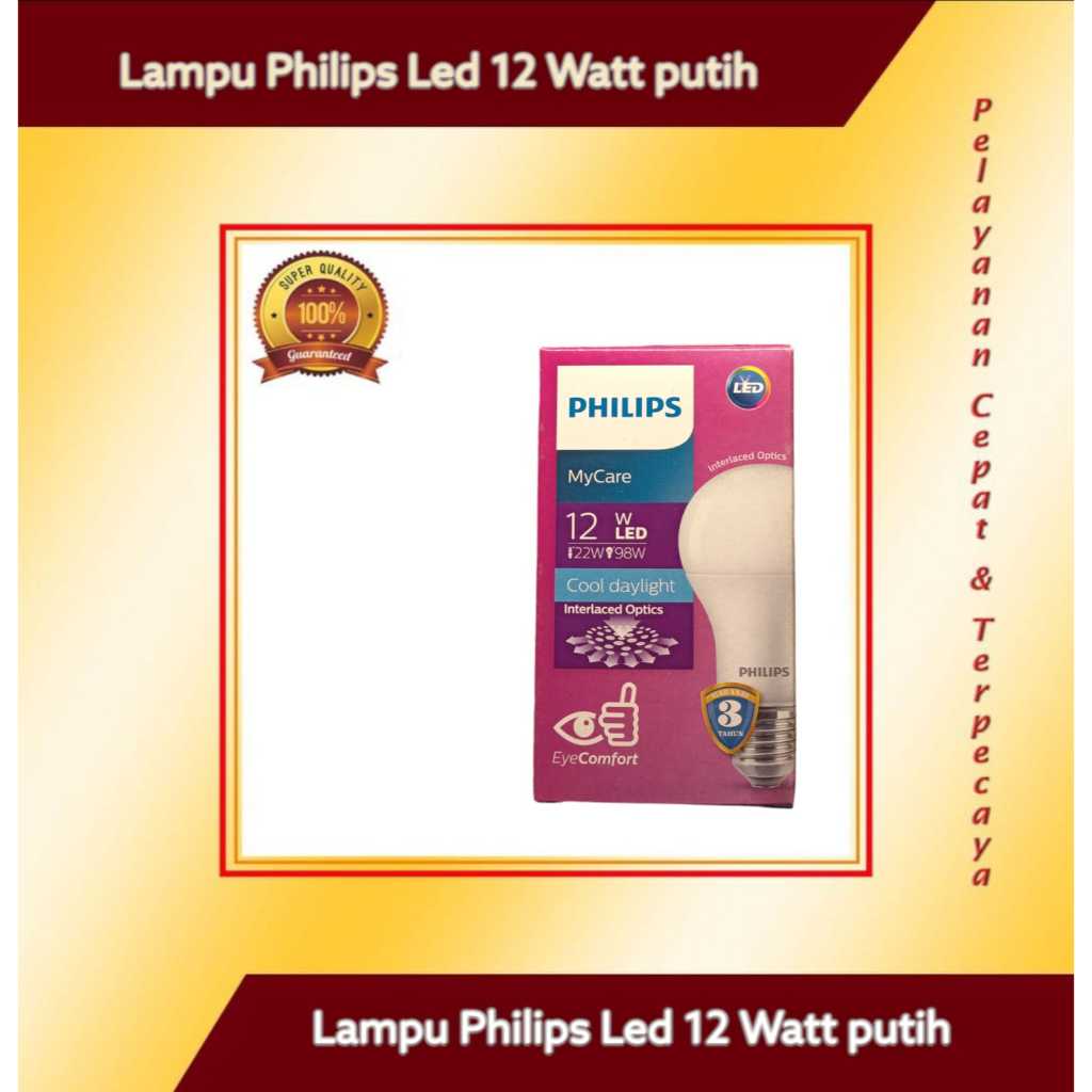 Lampu Philips led 12 watt putih