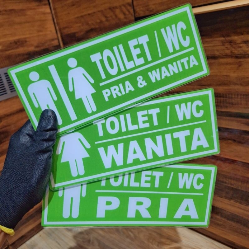 

akrilik toilet / wc ukuran 10 x 25