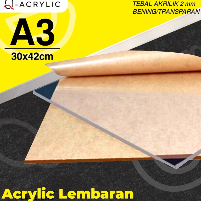 

KODE L52Y Akrilik A3 Lembaran 2mm Akrilik Bening Acrylic