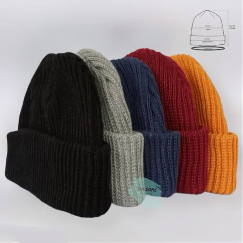 kupluk rajut beani hat pria all size