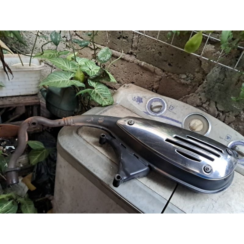 Knalpot lx vespa matic modern 3v 3 v original ori copotan standar fullsystem fullset tinggal pasang 