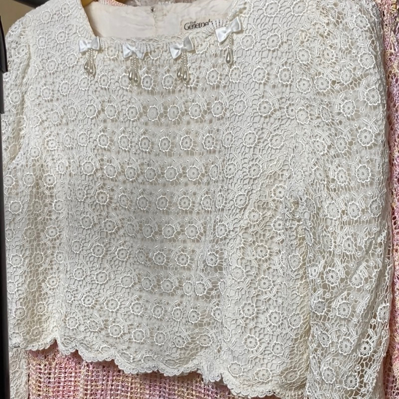 Lengan Panjang Atasan Baju Kaos Kemeja Blouse Kebaya Crop