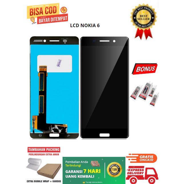 LCD NOKIA 6 FULLSET TOUCHSCREEN BLACK