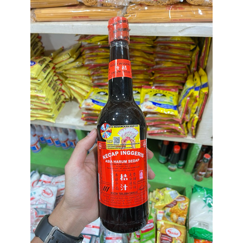 

Kecap Inggeris Asia Harum Sedap Kemasan 620 mL . Produk Halal MUI