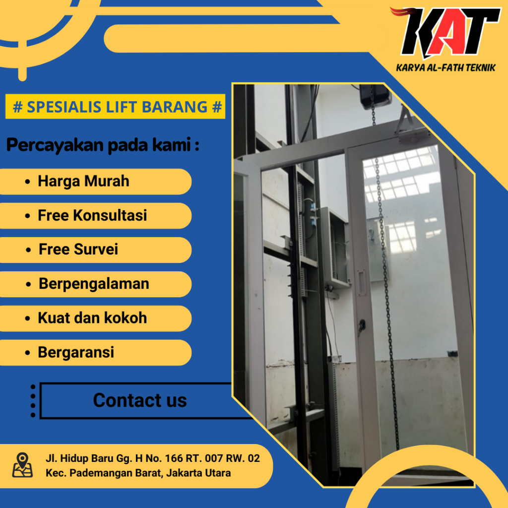 Lift Barang semi lift rumah