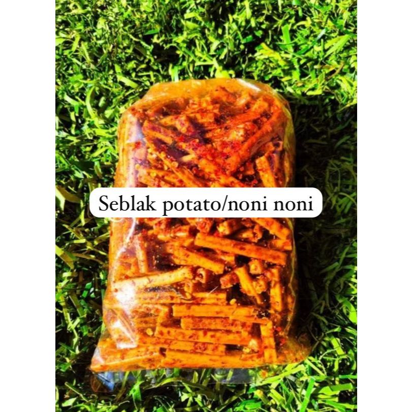 

seblak potato/noni noni pedas daun jeruk bumbu melimpah