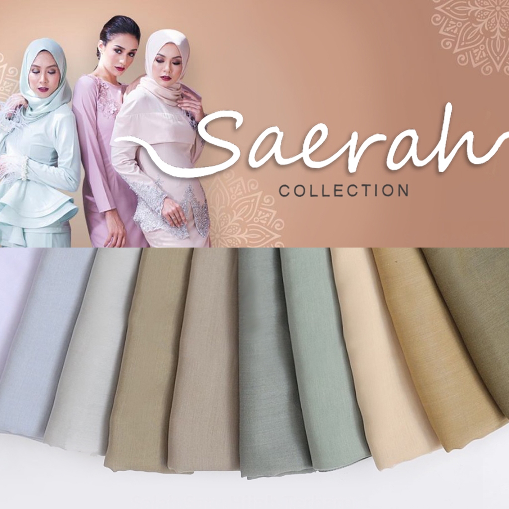 Saerah Hijab Kerudung Pollycotton Square Segi Empat Premium + Masker Batik