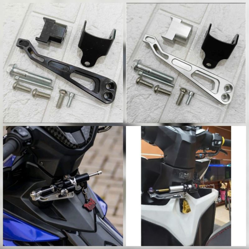 Breket stabiliser bracket stering dumper tengah motor matic & bebek cocok buat stabilizer pendek mat
