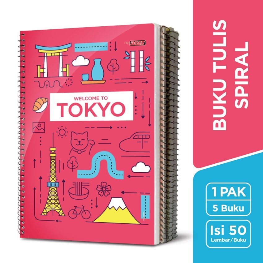 

[Pelangi Stationery] BigBoss Buku Tulis Spiral 50 Lembar