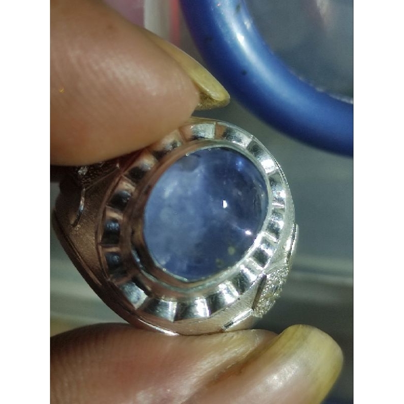 Natural Blue  Star Sapphire Srilanka Ceylon Bukan Ruby Garnet Zamrud Emerald Jade Giok