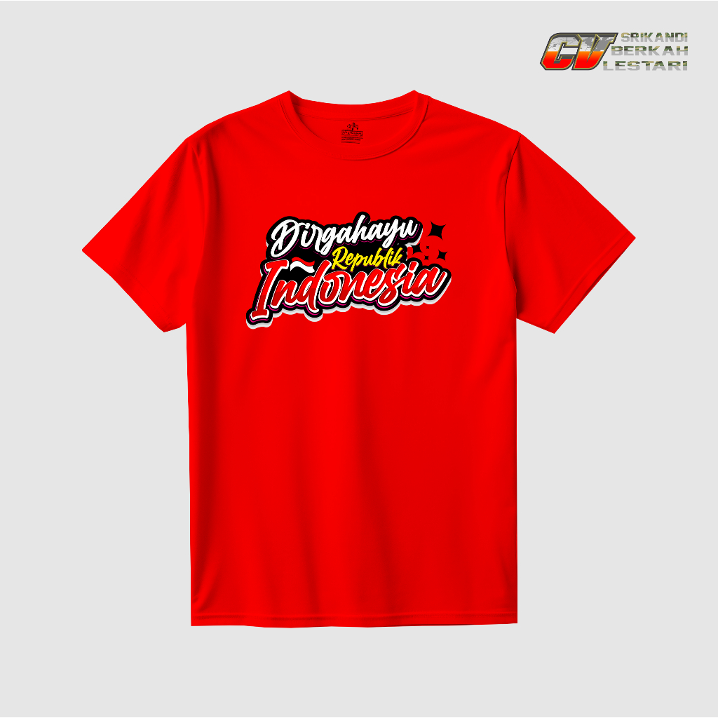 Kaos 17 Agustus Kemerdekaan Agustusan Merah Putih Lengan Pendek Unisex