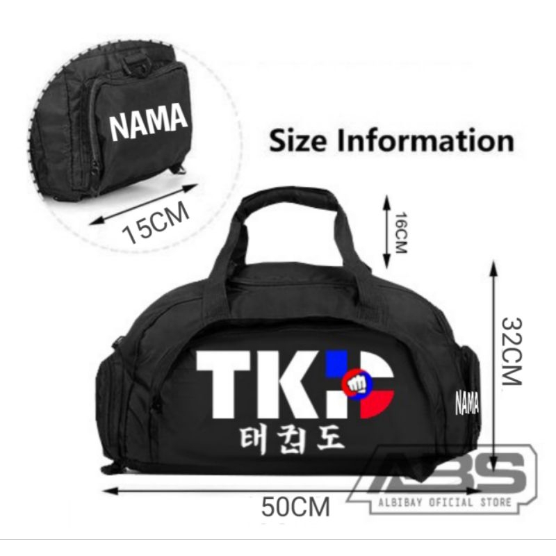 Tas Ransel DUFFLE BAG TAEKWONDO BAGPACK UNISEX Hitam