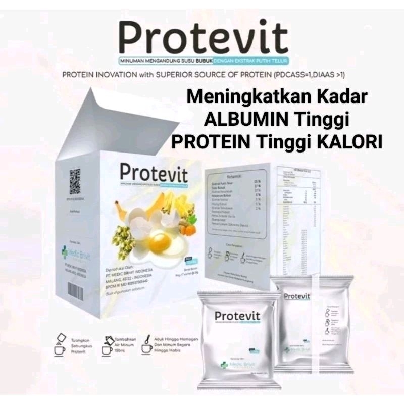 

PROTEVIT Putih Telur Serbuk dengan Kolostrum dan Kecambah menaikkan Albumin dan Kolagen