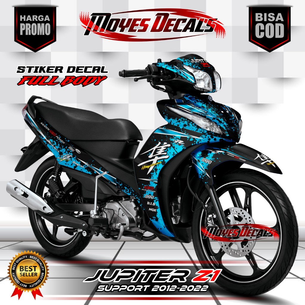 DECAL MOTOR JUPITER Z1- STIKER MOTOR JUPITER Z1 FULL BODY MOTOR PREMIUM BERKUALITAS - VARIASI MOTOR 