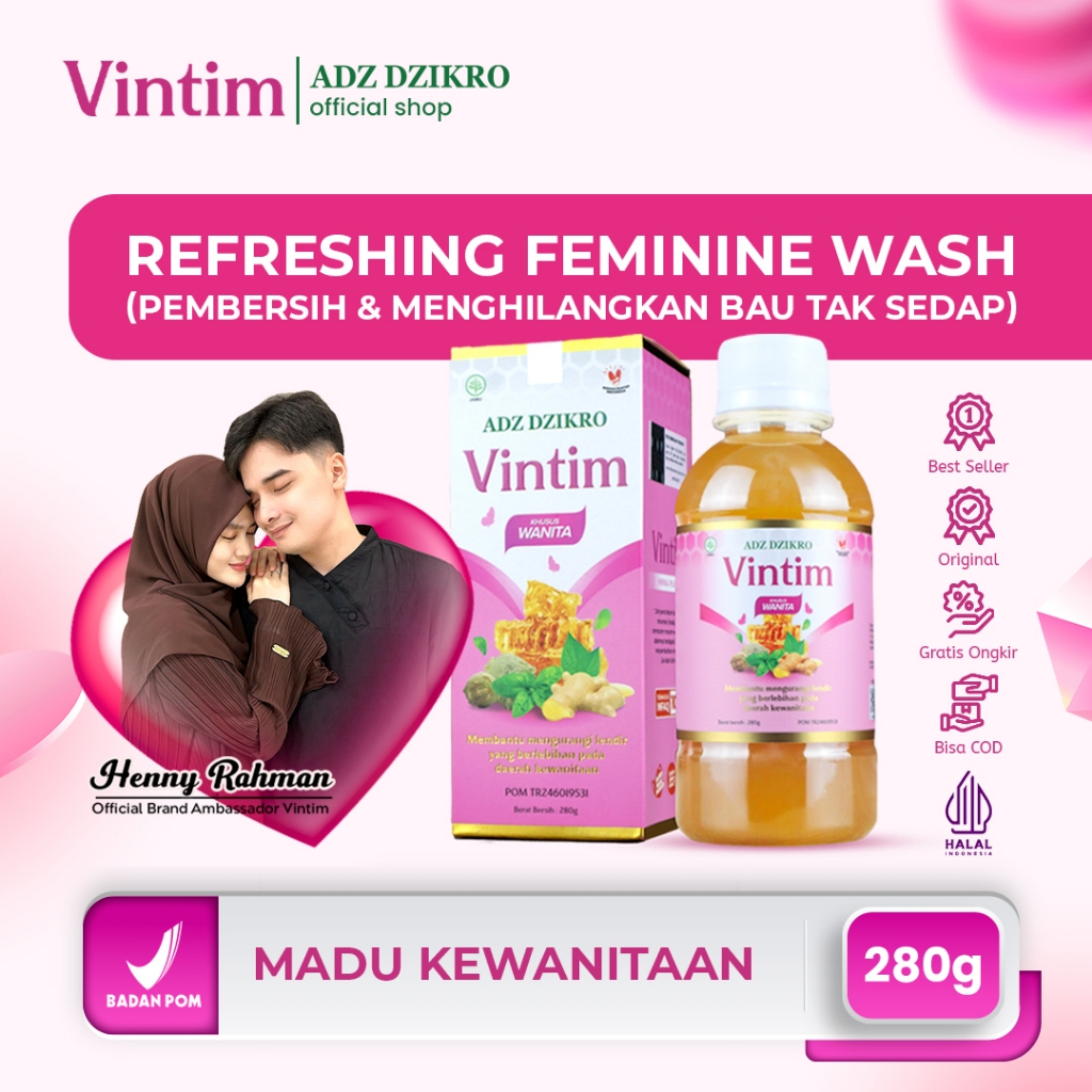 

Madu vintim - Refreshing Feminine Wash ( Pembersih & Penghilang Bau Tak Sedap ) 280Gr