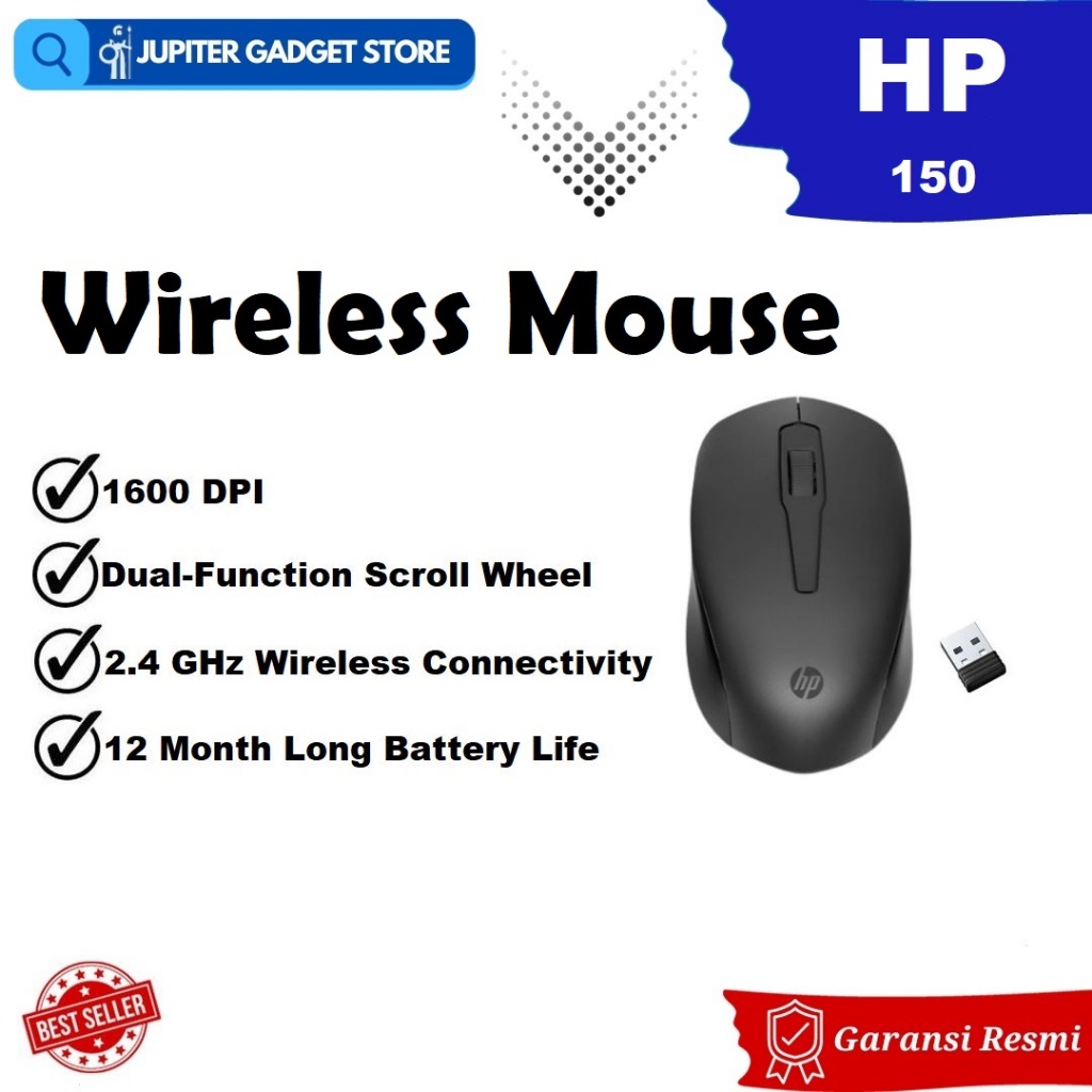 HP 150 Wireless Mouse 1600DPI