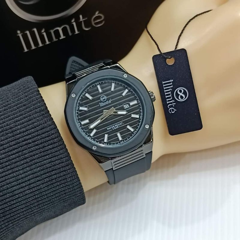 Jam Tangan Pria Illimte I-6777 Original Free Box Tanggal Aktif