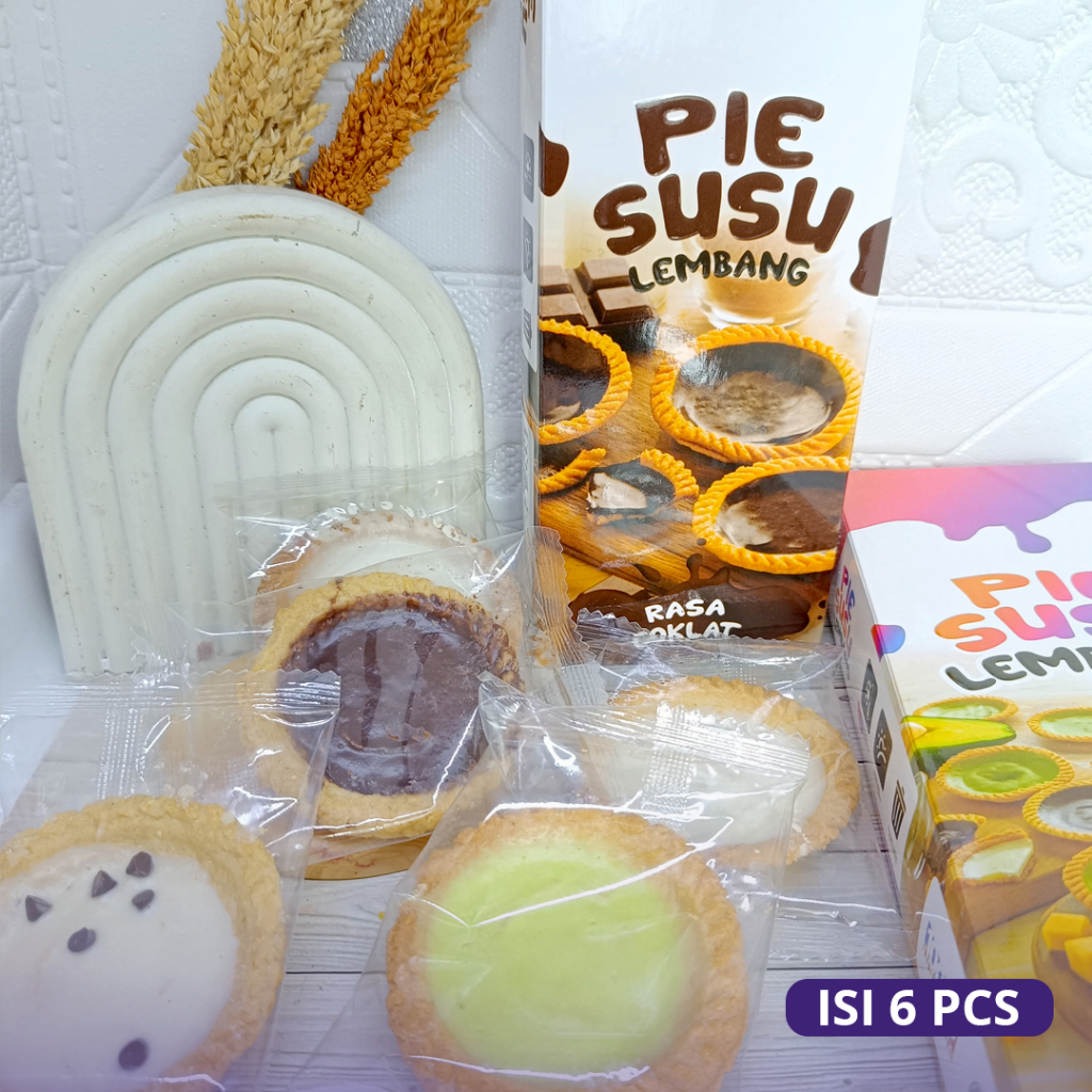 

PIE SUSU LEMBANG RASA COKELAT ORIGINAL SUSU MIX | PAI SUSU 1 BOX ISI 6 PCS | OLEH-OLEH BANDUNG