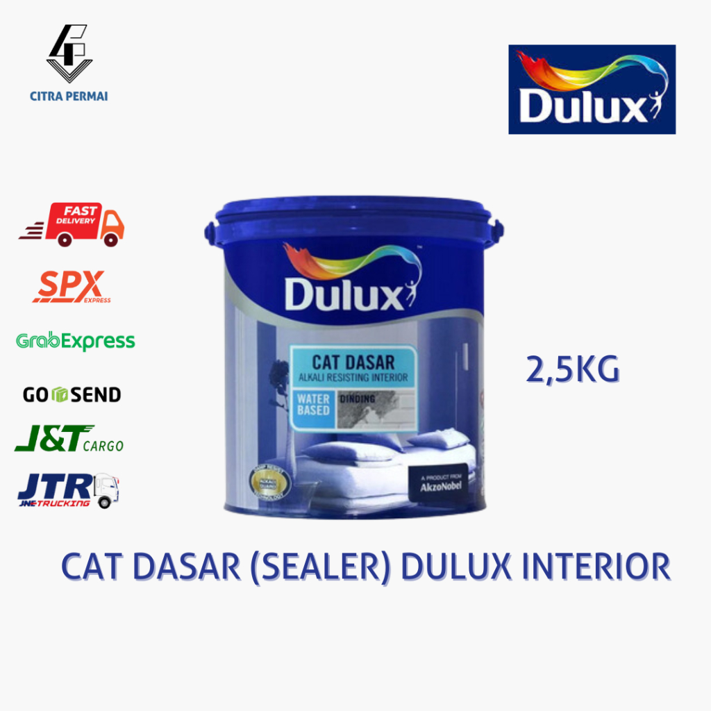 CAT DASAR SEALER DULUX RESESTING INTERIOR (2,5KG), ALKALI CAT DASAR DULUX INTERIOR