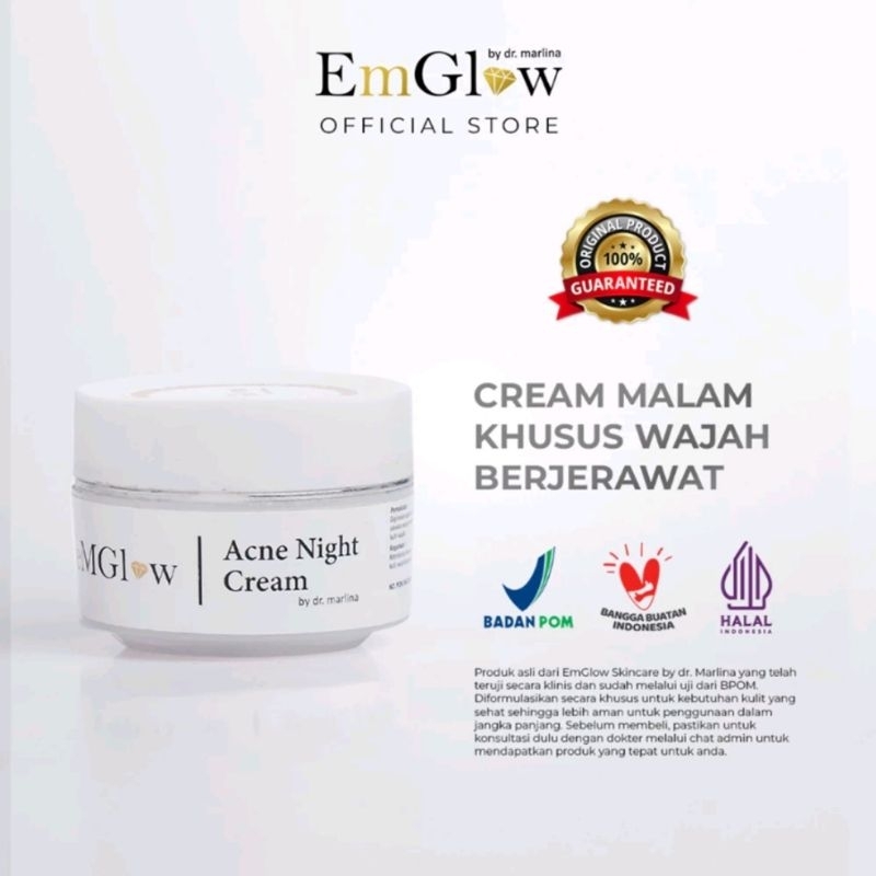 eMGlow Acne Night Cream by dr.Marlina