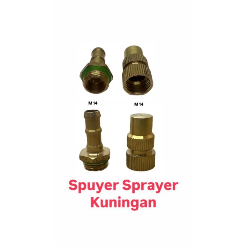 spuyer sprayer Kuningan nepel mist nozzle sprayer SET SPUYER+NEPEL LUAR