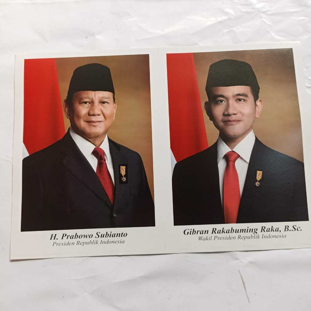 Foto Presiden / Foto Wakil Presiden Tanpa Bingkai